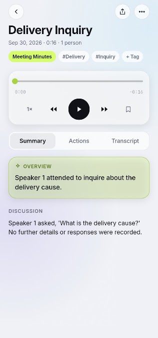 Vocario meeting summary with an overview and discussion